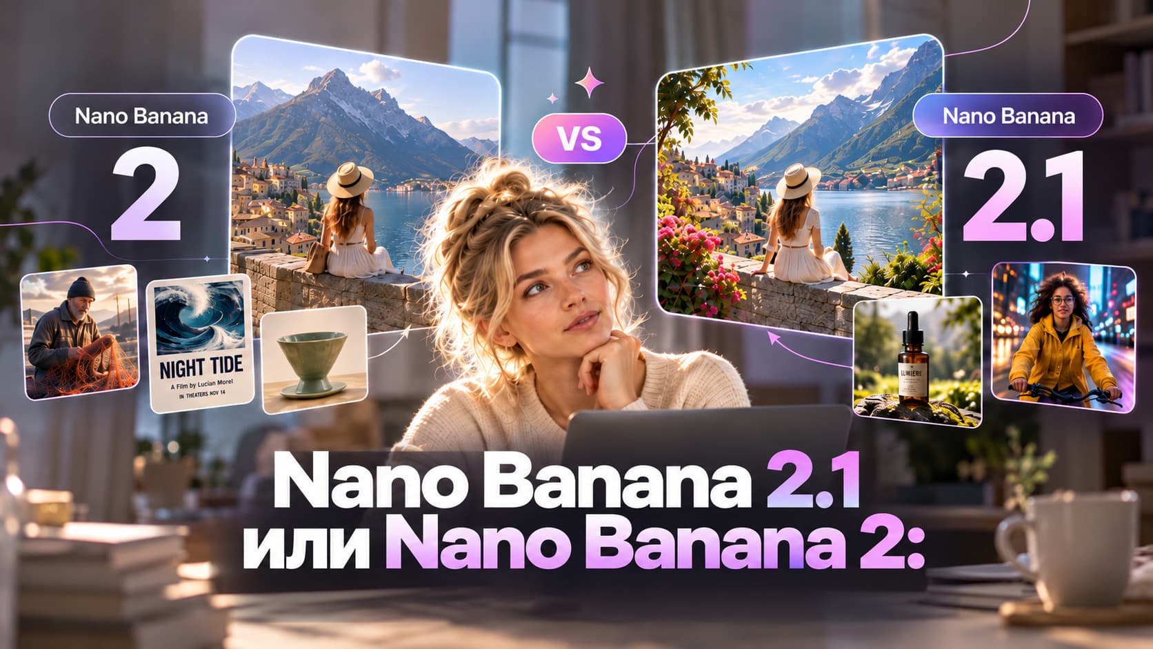 Nano Banana 2.1 или Nano Banana 2: что лучше? Сравниваем нейросети для генерации изображений на пяти одинаковых промптах