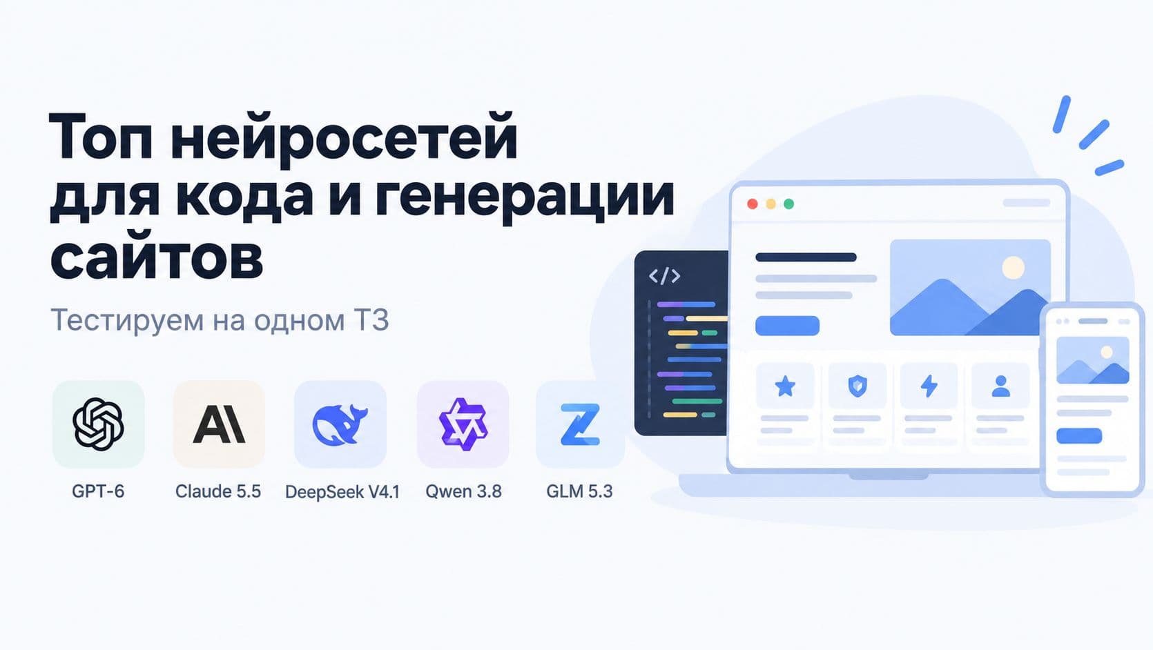 Топ нейросетей для кода и генерации сайтов: тестируем на одном ТЗ