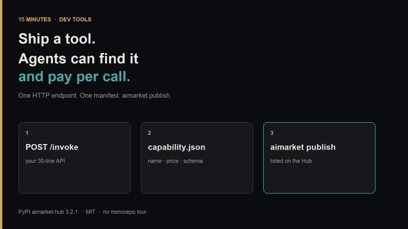 I made my API discoverable to AI agents — and got it paid per call — in 15 minutes