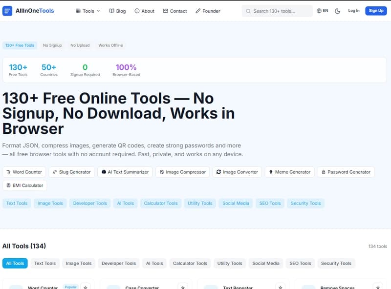I Built 130+ Free Browser Tools — Here’s What I Learned