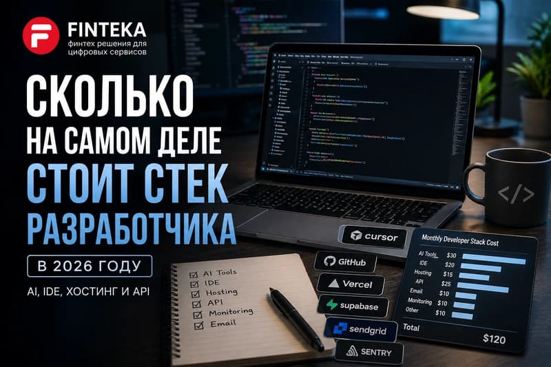 Сколько на самом деле стоит стек разработчика в 2026 году: AI, IDE, хостинг и API