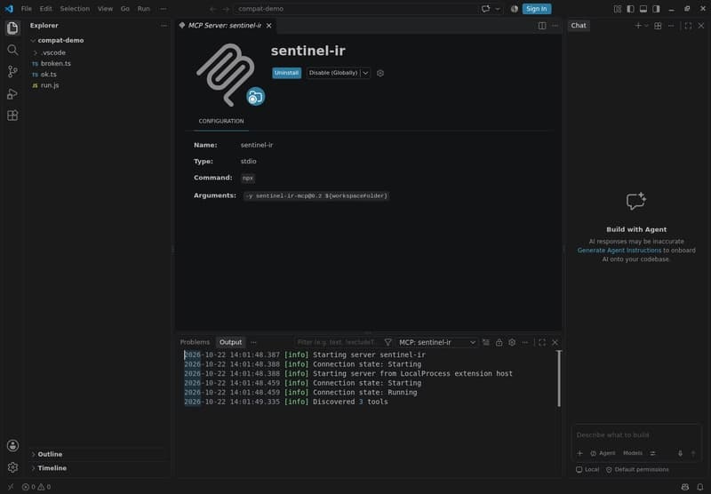Настройка Sentinel-ir-MCP 0.2.3: отчет о совместимости настольных приложений Windows (без входа в систему)