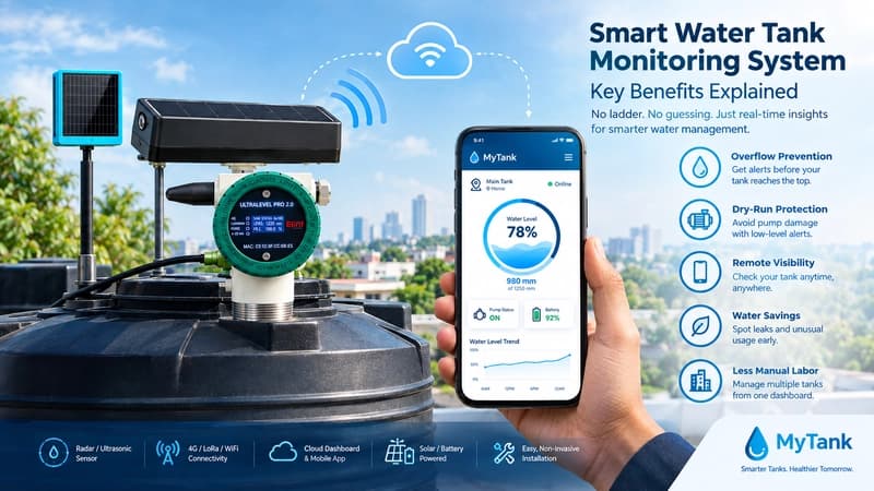 Датчики резервуара для воды на солнечной энергии или 4G: какой из них подойдет для вашего объекта?